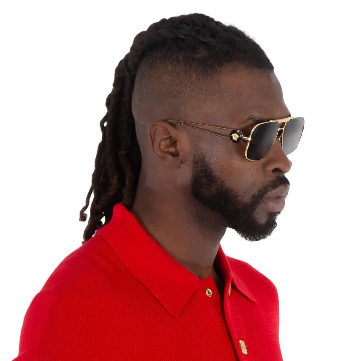 Versace Grey Navigator Men`s Sunglasses VE2269 100287 62 VE2269 100287 62