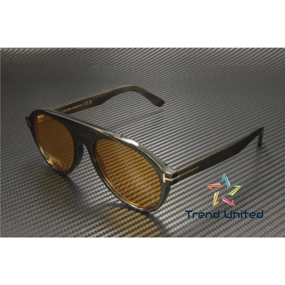 Tom Ford FT1047 P 63E Horn Black Horn Brown 54 mm Men`s Sunglasses