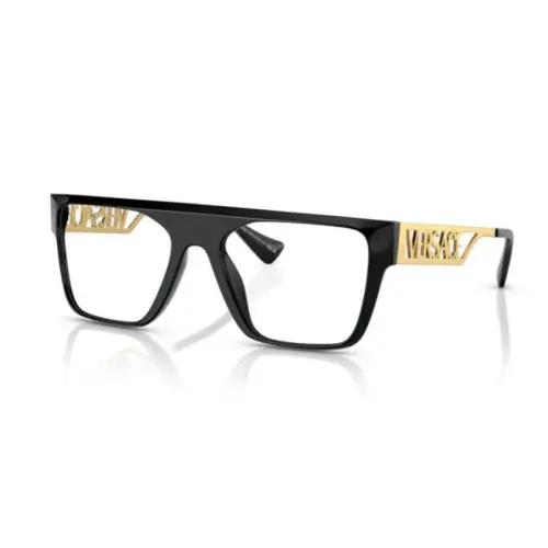 Versace VE3326U GB1 Black/gold 55 mm Rectangular Men`s Eyeglasses