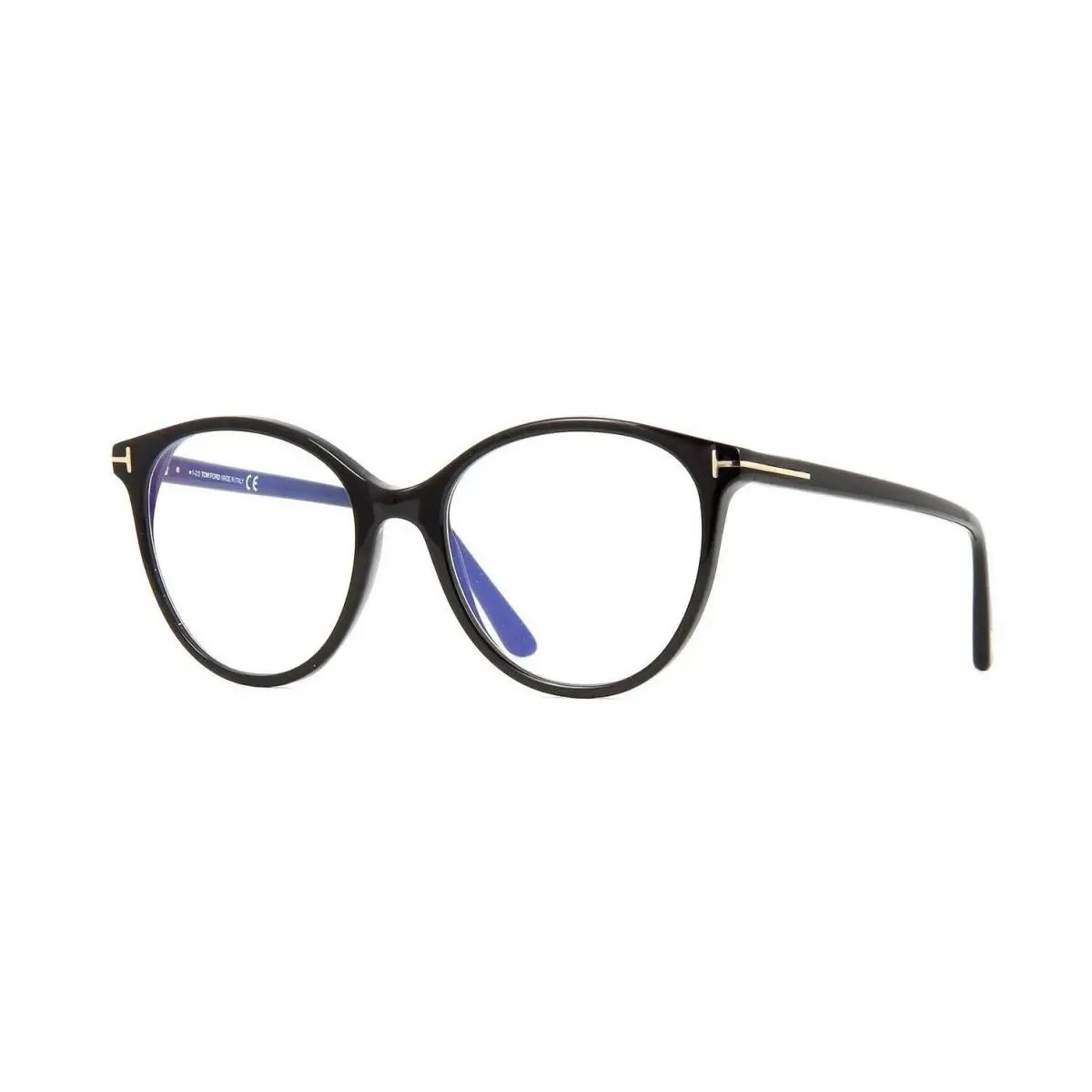 FT 5742-B Blue Block Shiny Black 001 Eyeglasses by Tom Ford