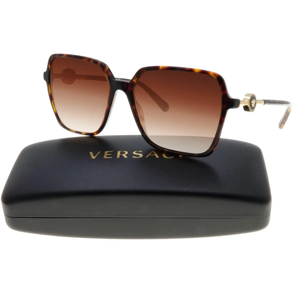 VE4396 108 13 Havana Light Dark Brown Gradient 58 mm Women`s Sunglasses by Versace