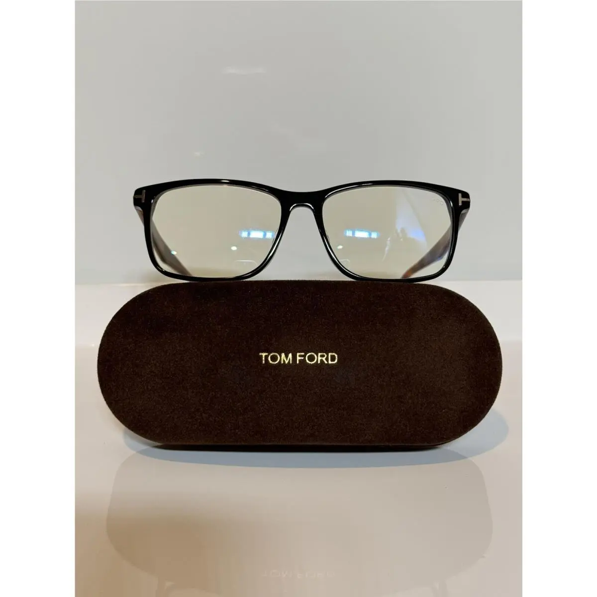 Tom Ford 4752FB 005 Black Tortoise Bluelight Unisex Eyeglasses 56mm