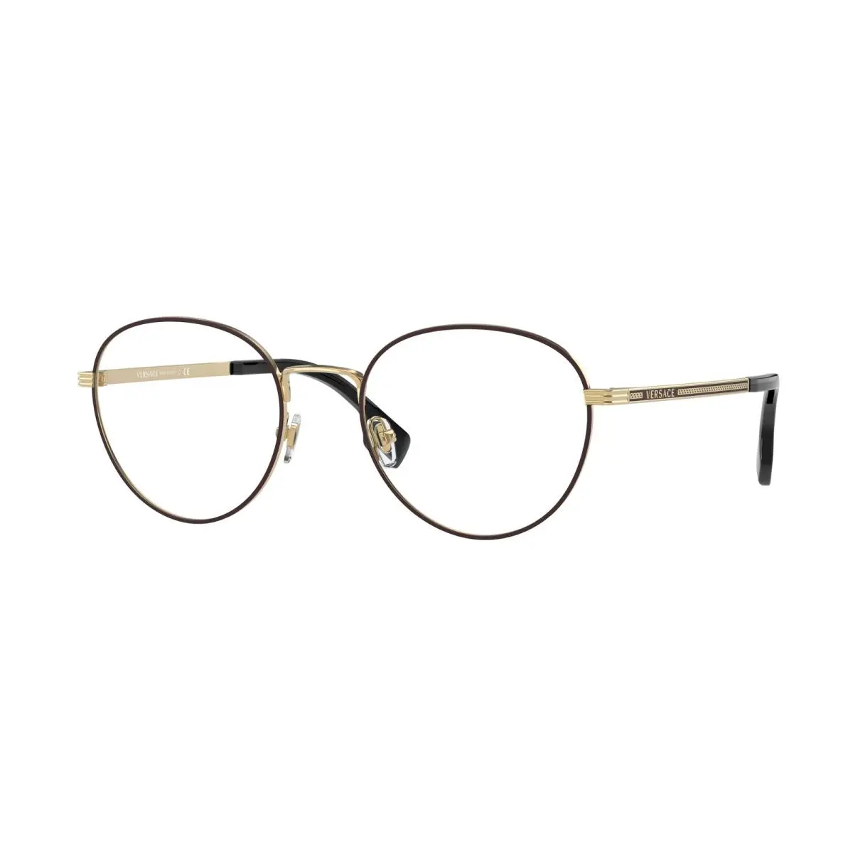 Versace VE1279 1480 Gold Matte Bordeaux Demo Lens 51 mm Men`s Eyeglasses