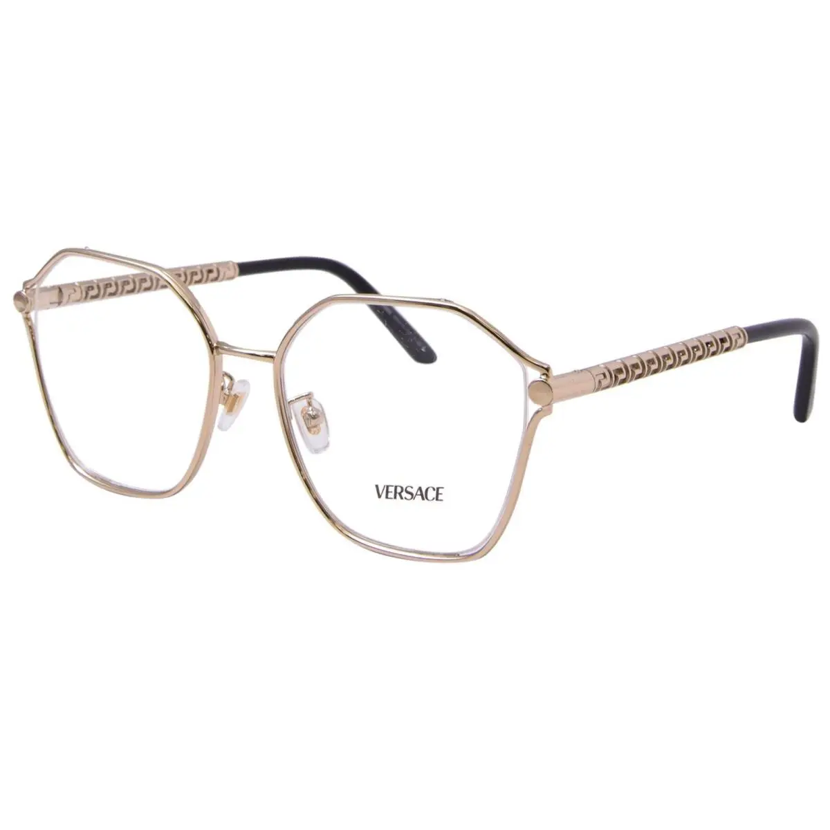 Versace VE1299D 1252 Eyeglasses Frame Women`s Pale Gold Full Rim 55mm