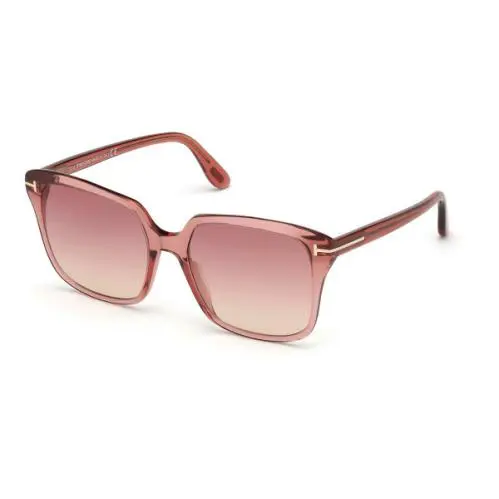Tom Ford Faye-02 FT 0788 TF 788 72T Transparent Rose/burgundy Grad 56 MM - Frame: ROSE