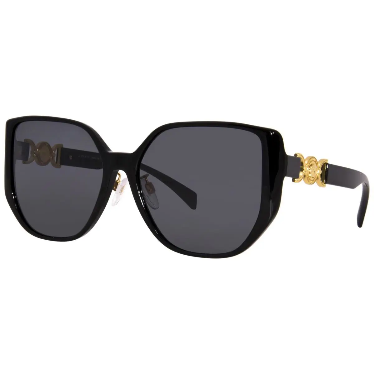 Versace VE4449D GB1/87 Sunglasses Women`s Black/dark Grey Square Shape 58mm