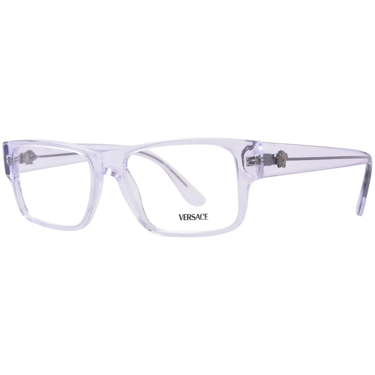 Versace VE3342 148 Eyeglasses Frame Men`s Crystal Full Rim Rectangle Shape 55-mm