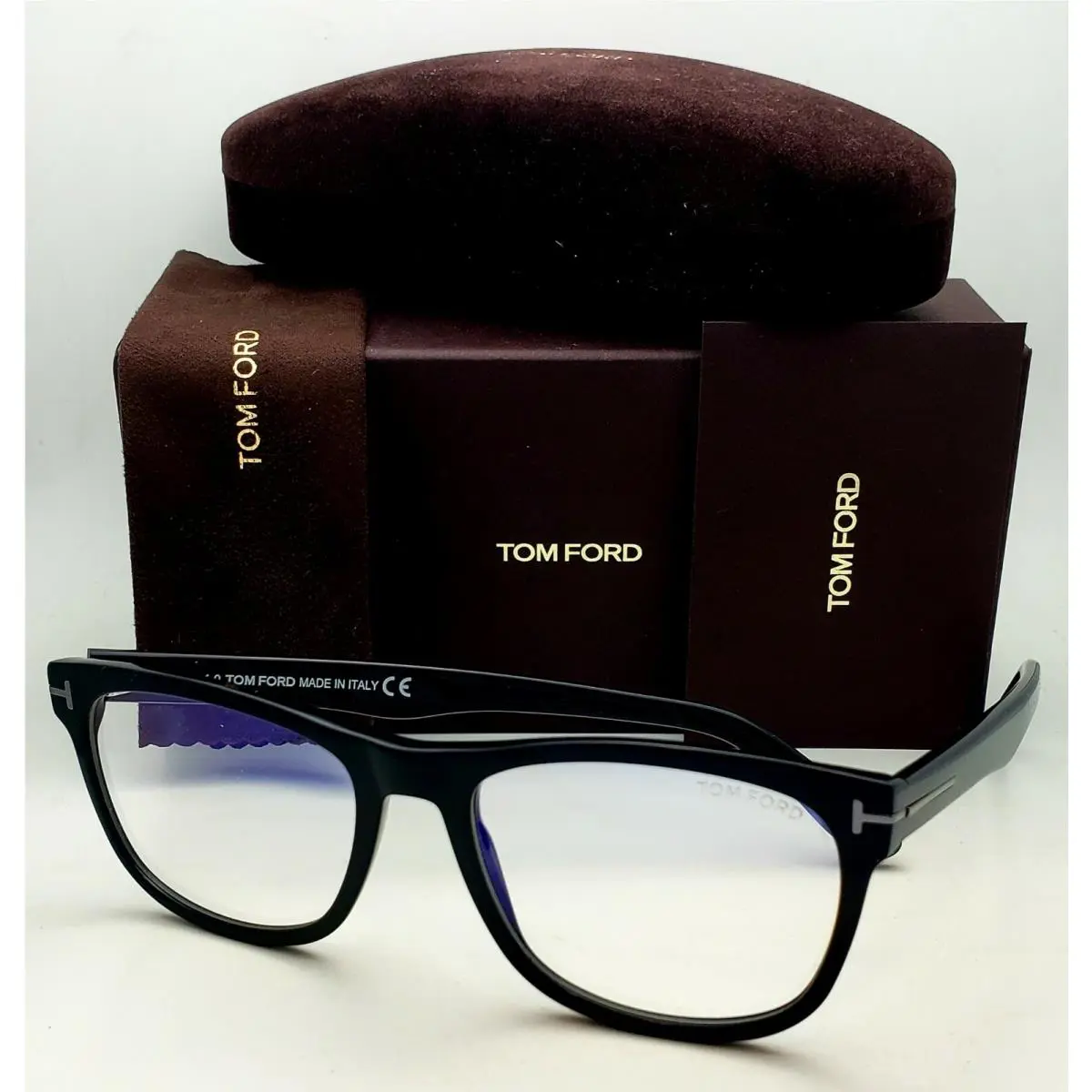 Tom Ford Eyeglasses TF 5662-B-N 001 54-18 145 Black Ruthenium Silver Frames