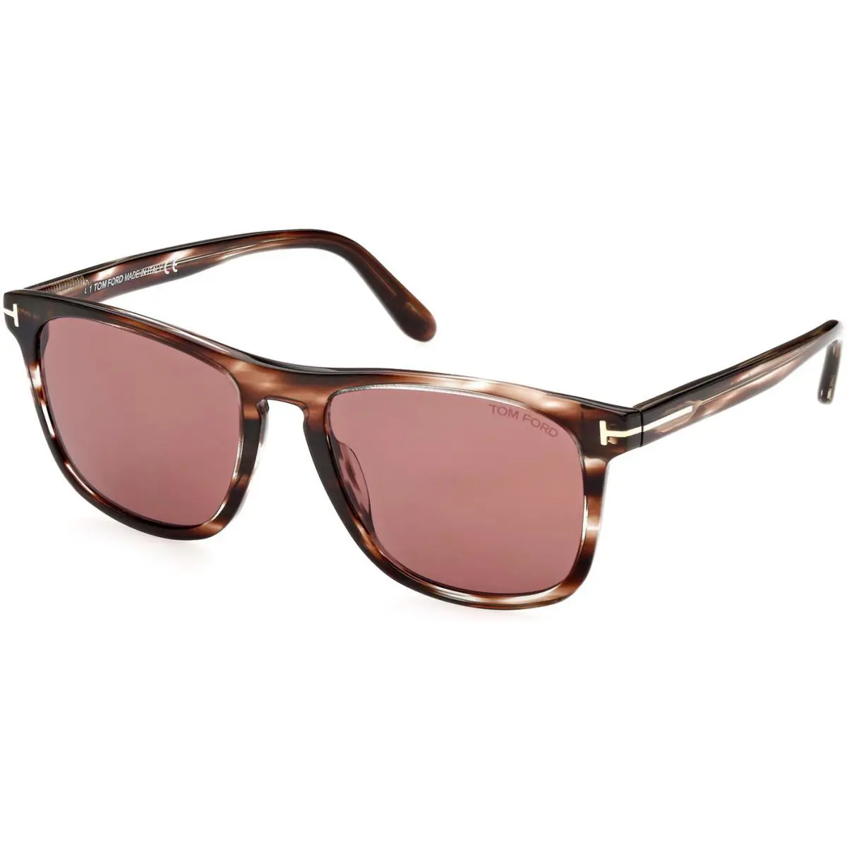 Tom Ford GERARD-02 FT 0930 56S Shiny Striped Brown Havana / Warm Brown 56MM