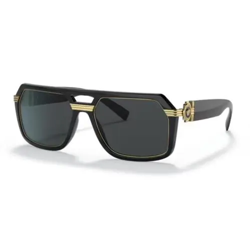 Versace VE4399 Black/dark Grey Sunglasses - Black/Dark Grey, Frame: Black, Lens: Gray