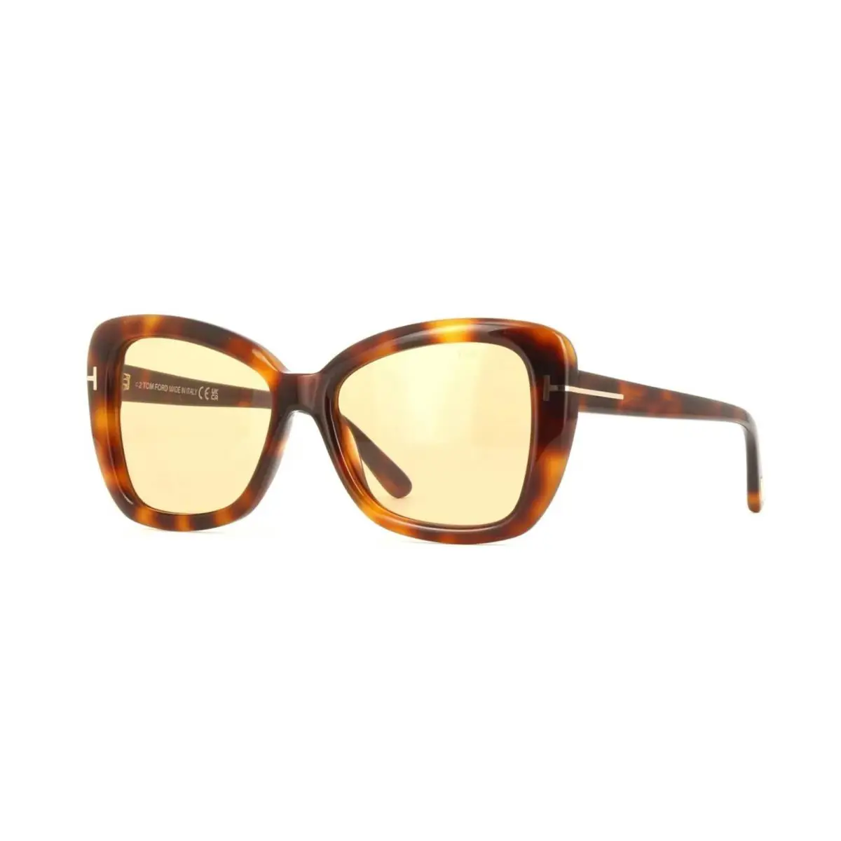 Tom Ford Maeve FT 1008 Blonde Havana/light Brown 53E Sunglasses - Frame: Blonde Havana, Lens: Light Brown