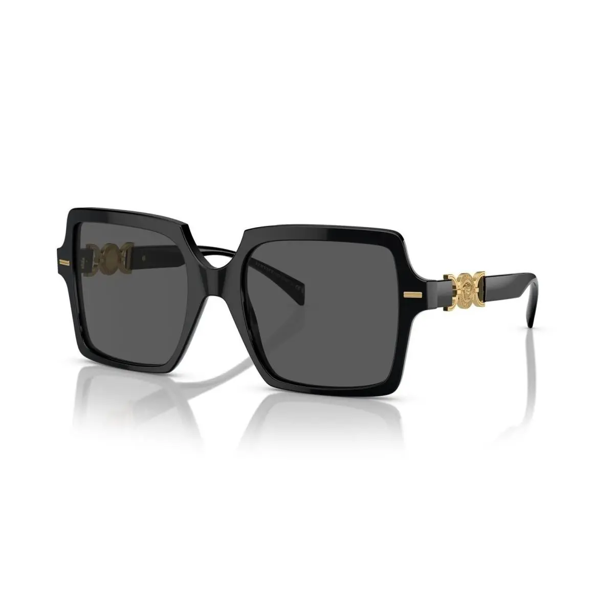 Versace 0VE4441 GB1/87 55mm Woman Sunglasses Black Frame Dark Grey Lenses - Frame: Black, Lens: Black
