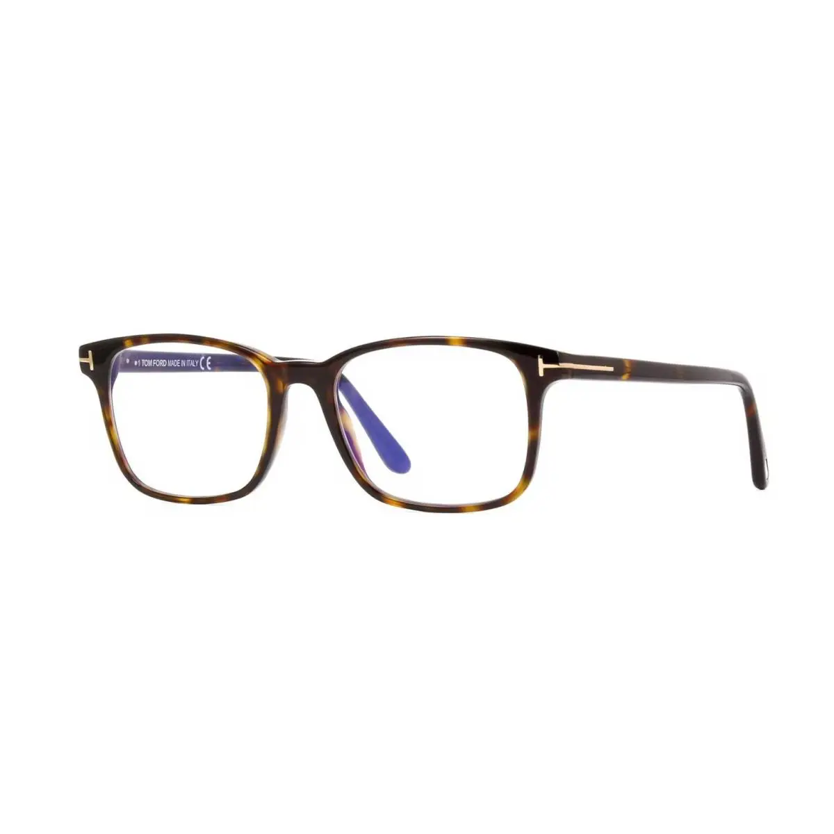 Tom Ford FT 5831-B Blue Block Shiny Dark Havana 052 Eyeglasses