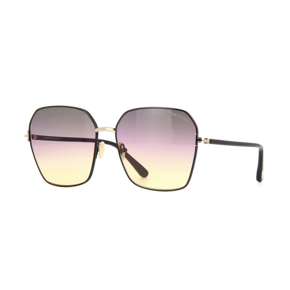 Tom Ford CLAUDIA-02 FT 0839 Black/smoke Pink and Yellow Shaded 01B Sunglasses