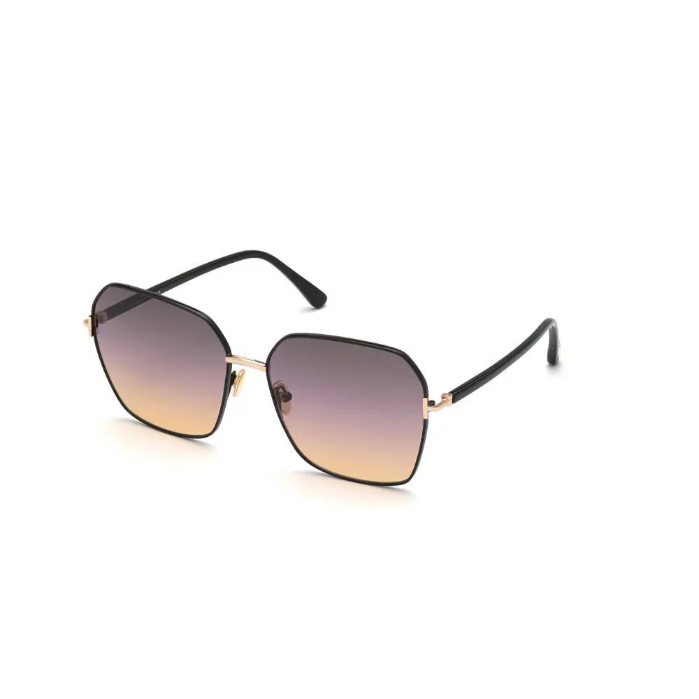 Tom Ford Women`s Claudia-02 Geometric Gradient 62mm Sunglasses Black FT0839-01B