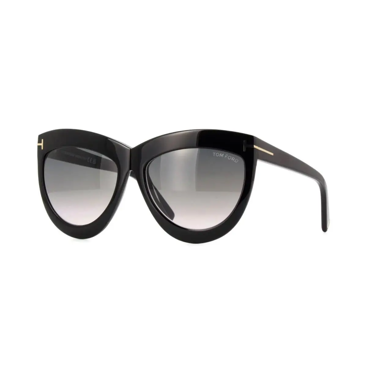 Tom Ford Doris FT 1112 Black/grey Shaded 01B Sunglasses - Frame: Black, Lens: Grey Shaded