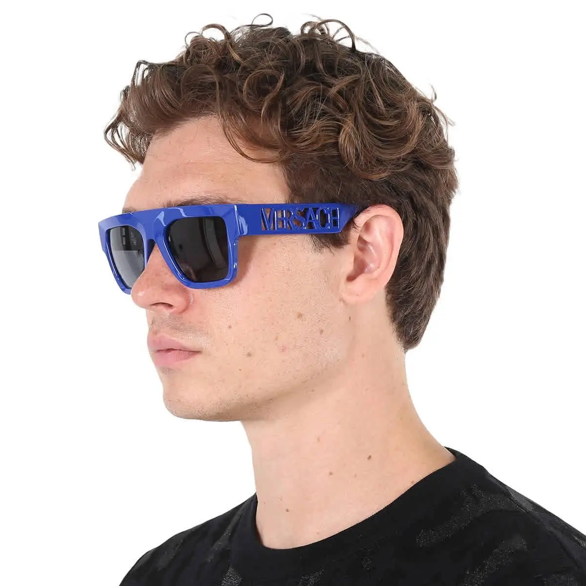 Dark Grey Browline Men`s Sunglasses VE4430U 529487 53 VE4430U 5294/87 53 by Versace