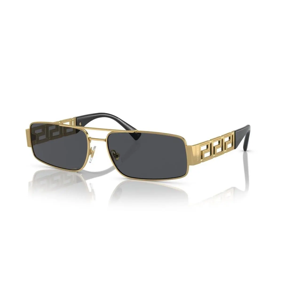 Versace 0VE2257 100287 60mm Man Sunglasses Gold Frame Dark Grey Lenses - Frame: Gold, Lens: Gray