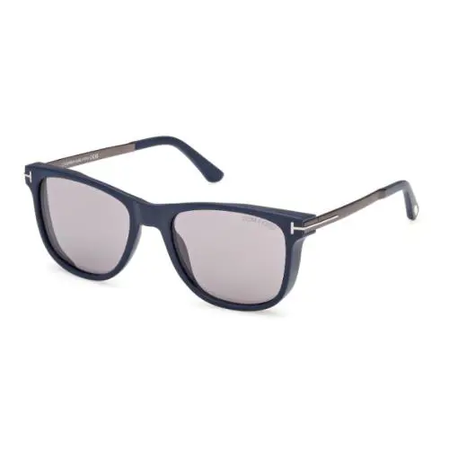 Tomford Sinatra FT1104 Color 91C Matte Blue/smoke Mirror Men`s Square Sunglasses