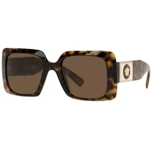 Sunglasses VE4405 10873 54mm Havana / Dark Brown Lens by Versace