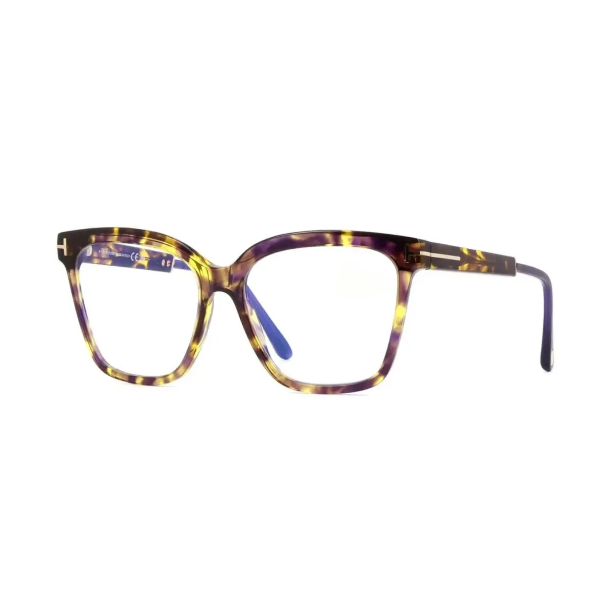 Tom Ford FT5892-B Blue Block Violet Yellow Havana 055 Eyeglasses