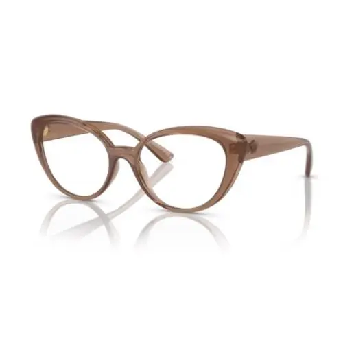 Versace 0VE3349U 5427 Brown Transparent/ Clear Oval Shaped Women`s Eyeglasses