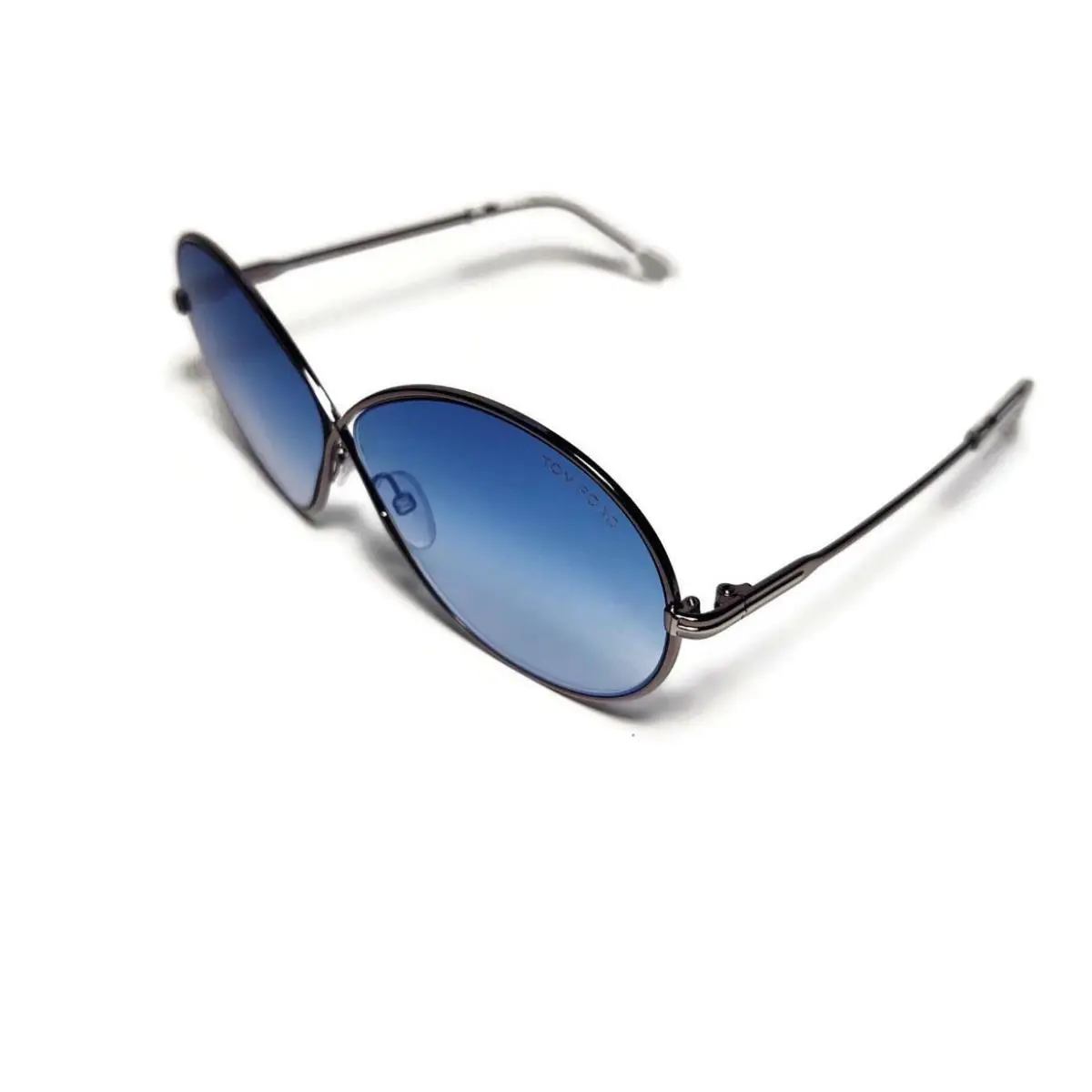 Tom Ford Rania Blue Silver Mirror Lens Sunglasses TF 564+ Case