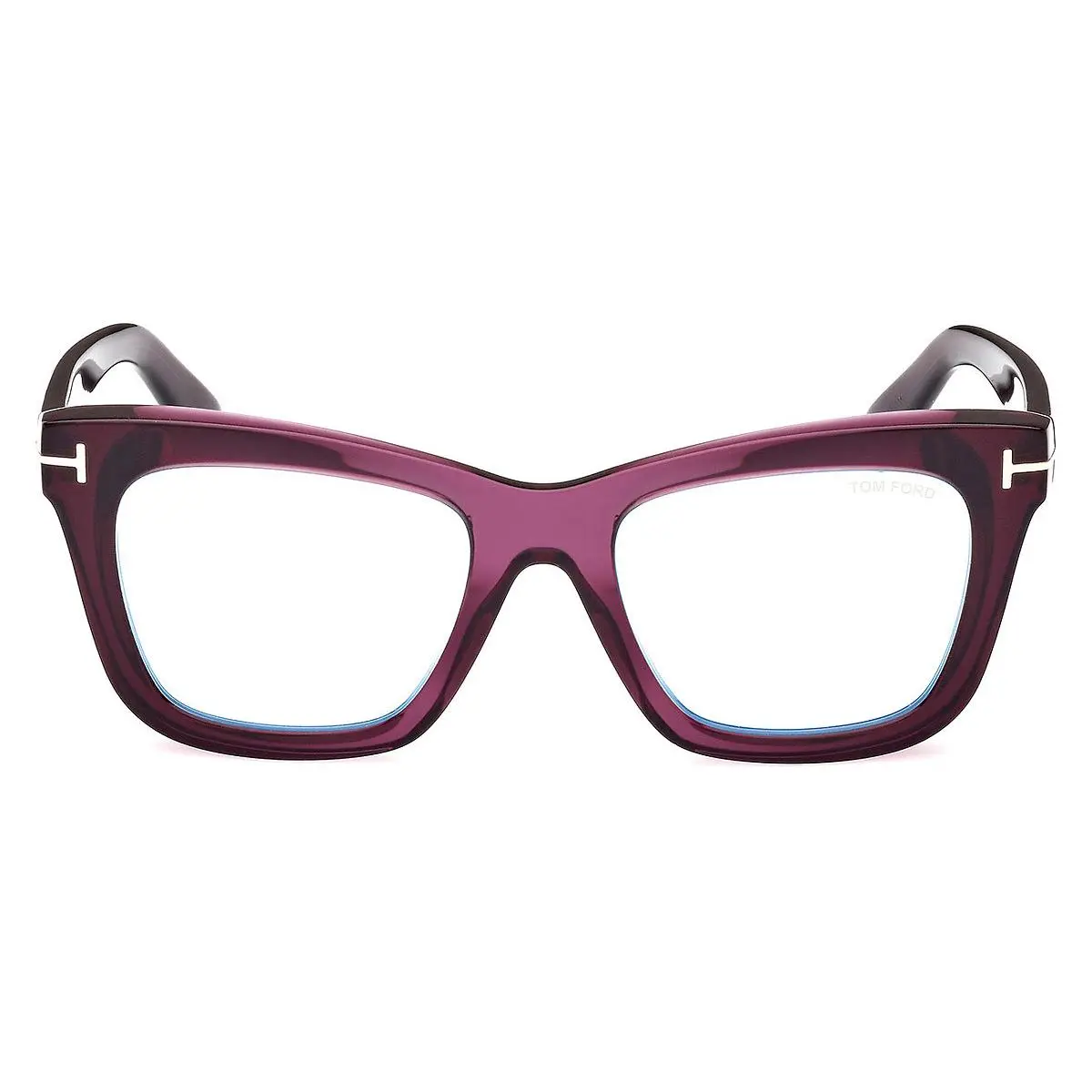 Tom Ford FT5881-B Eyeglasses Shiny Violet / Blue Block 52mm