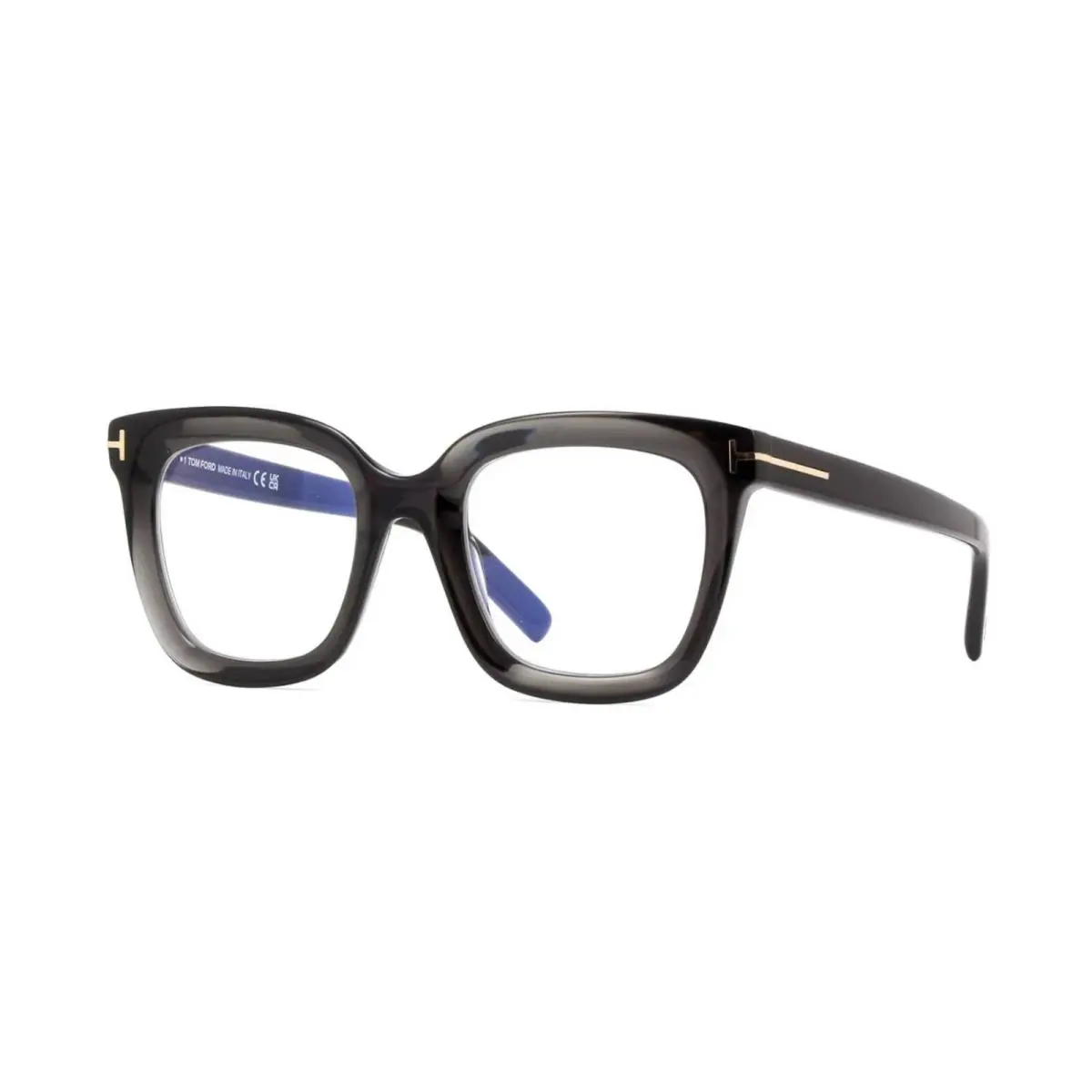 Tom Ford FT 5880-B Blue Block Dark Grey Crystal 020 Eyeglasses