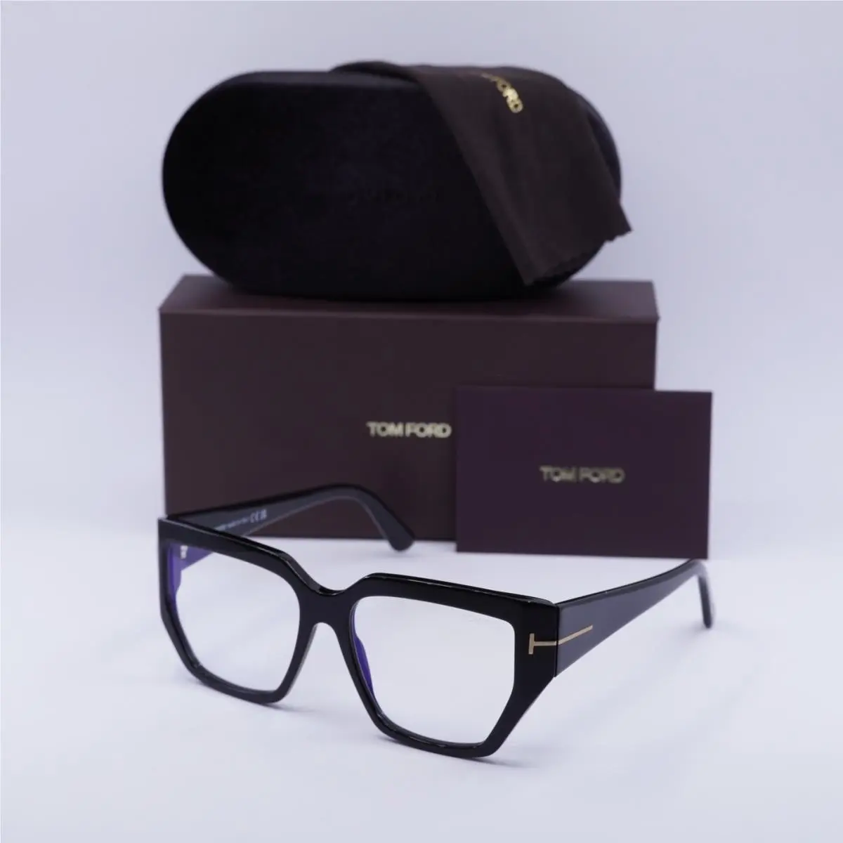 Tom Ford FT5951-B 001 Shiny Black 54mm Eyeglasses