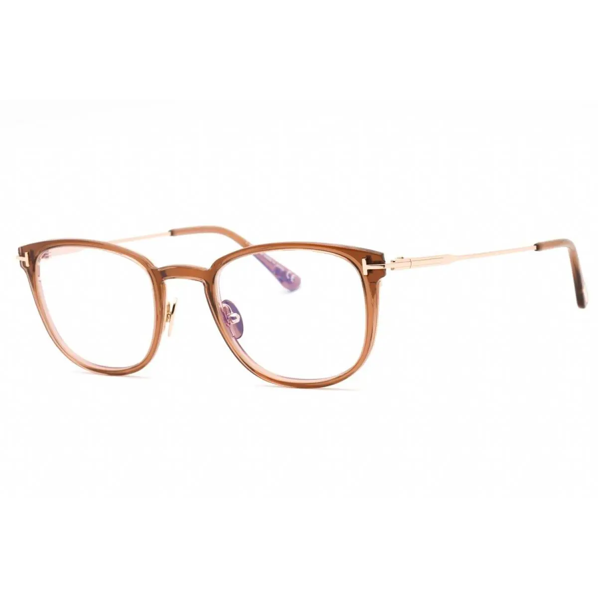 Tom Ford FT TF5649 028 Square Crystal Nude/gold Eyeglasses
