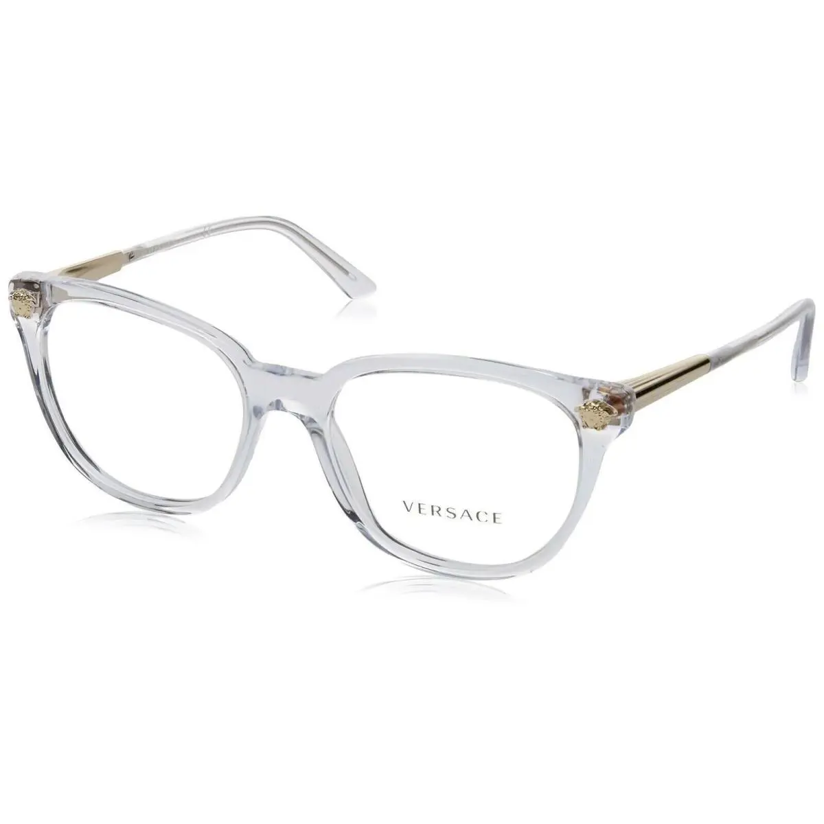 Versace VE 3242A 148 Transparent Plastic Round Eyeglasses 54mm