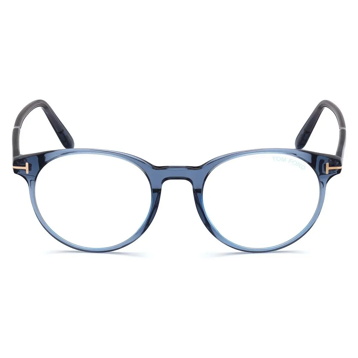 Tom Ford FT5695-B Eyeglasses Shiny Transparent Blue 47mm