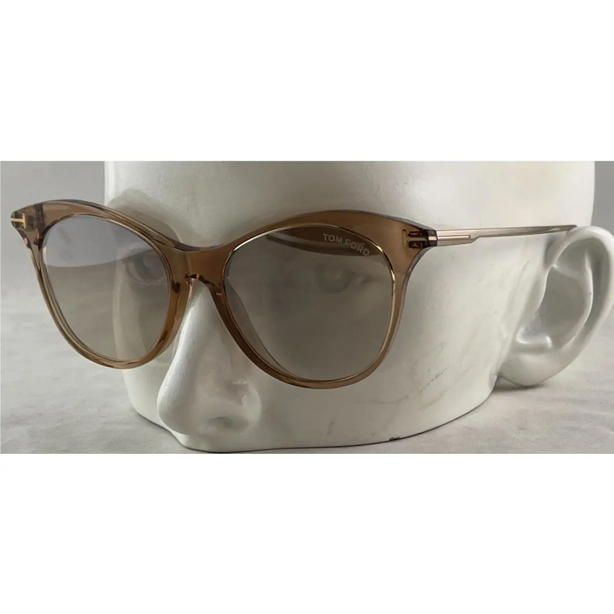Tom Ford Micaela TF662 TF 662 45G Transperant Brown Sunglasses 53-17-145