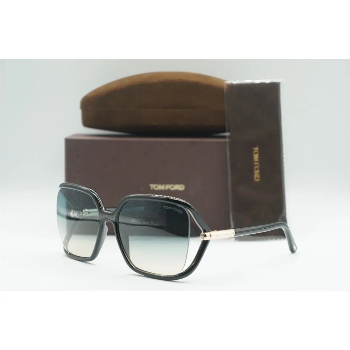 Tom Ford TF 1089 01P Black Gold Gradient Sunglasses Frames 60-17