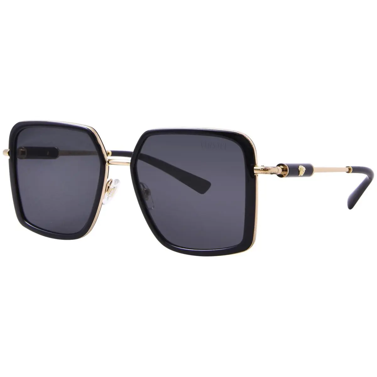 Versace VE2261 100287 Sunglasses Women`s Black/dark Grey Square Shape 56mm
