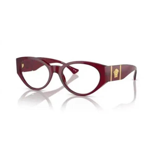 Versace VE3345 5430 52 Bordeaux Transparent/clear Oval 52 mm Women`s Eyeglasses