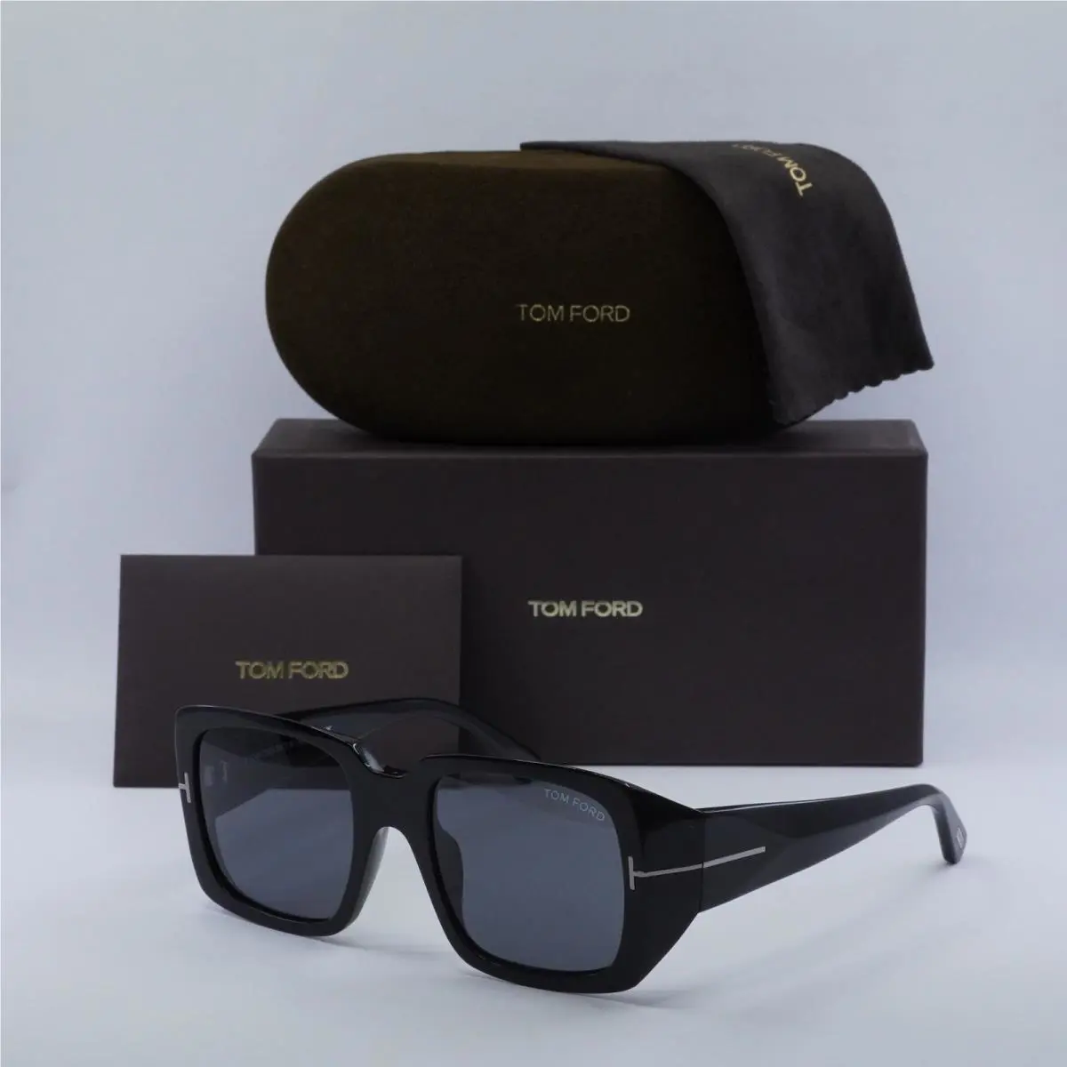 Tom Ford FT1035-N 01A Shiny Black/smoke 51-20-135 Sunglasses