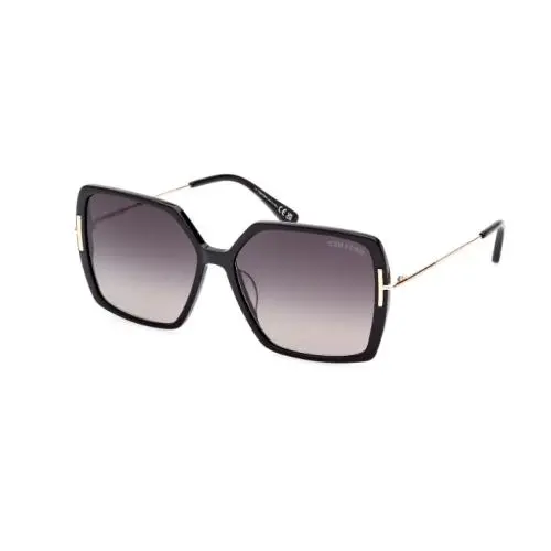 Joanna FT1039 01B Shiny Black/gradient Smoke Square Women`s Sunglasses by Tom Ford