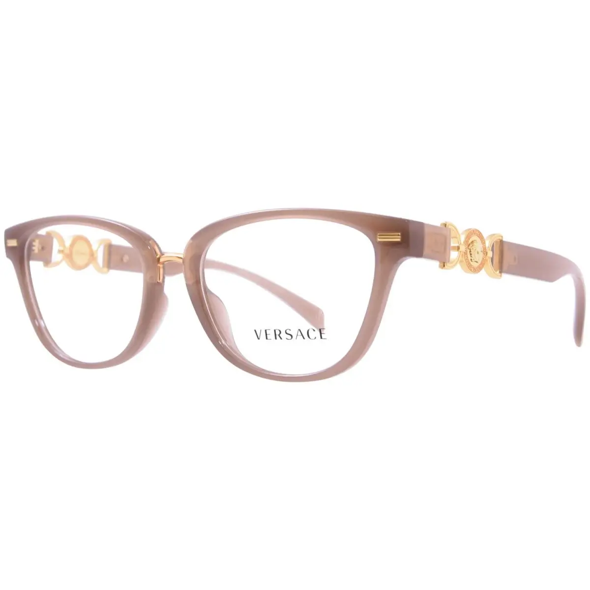 Versace VE3336U 5403 Eyeglasses Frame Women`s Opal Beige Full Rim Cat Eye 54-mm