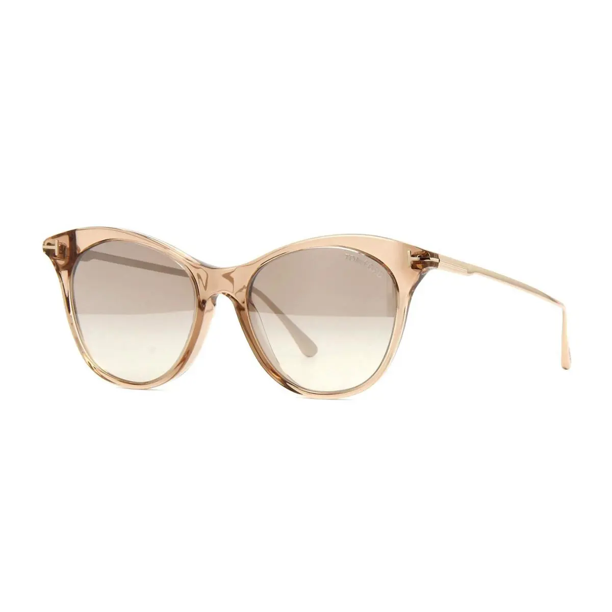Tom Ford Micaela FT 0662 Brown Crystal/brown Shaded Mirror 45G Sunglasses - Frame: Brown Crystal, Lens: Brown Shaded Mirror