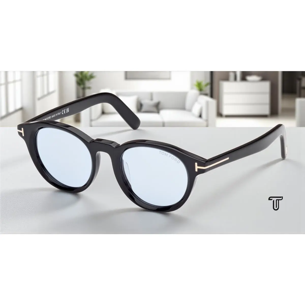 Tom Ford FT1123 D 01A Acetate Shiny Black Smoke 49 mm Men`s Sunglasses