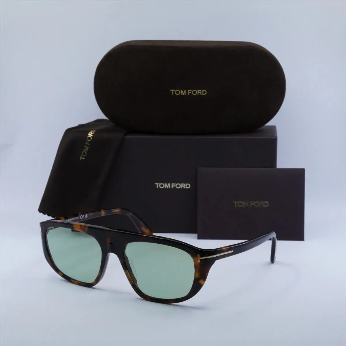 Tom Ford FT1002 52N Dark Havana/green Photochromic 58-17-135 Sunglasses