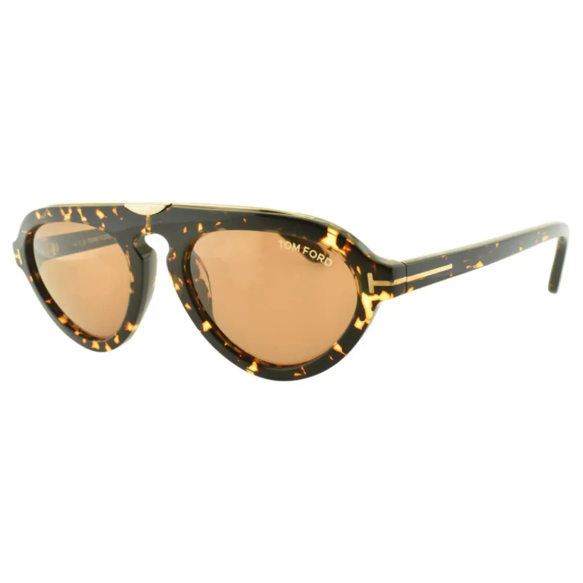 Tom Ford MILO-02 TF737 56E 54-21-145 Havana Pilot Full Rim Unisex Sunglass