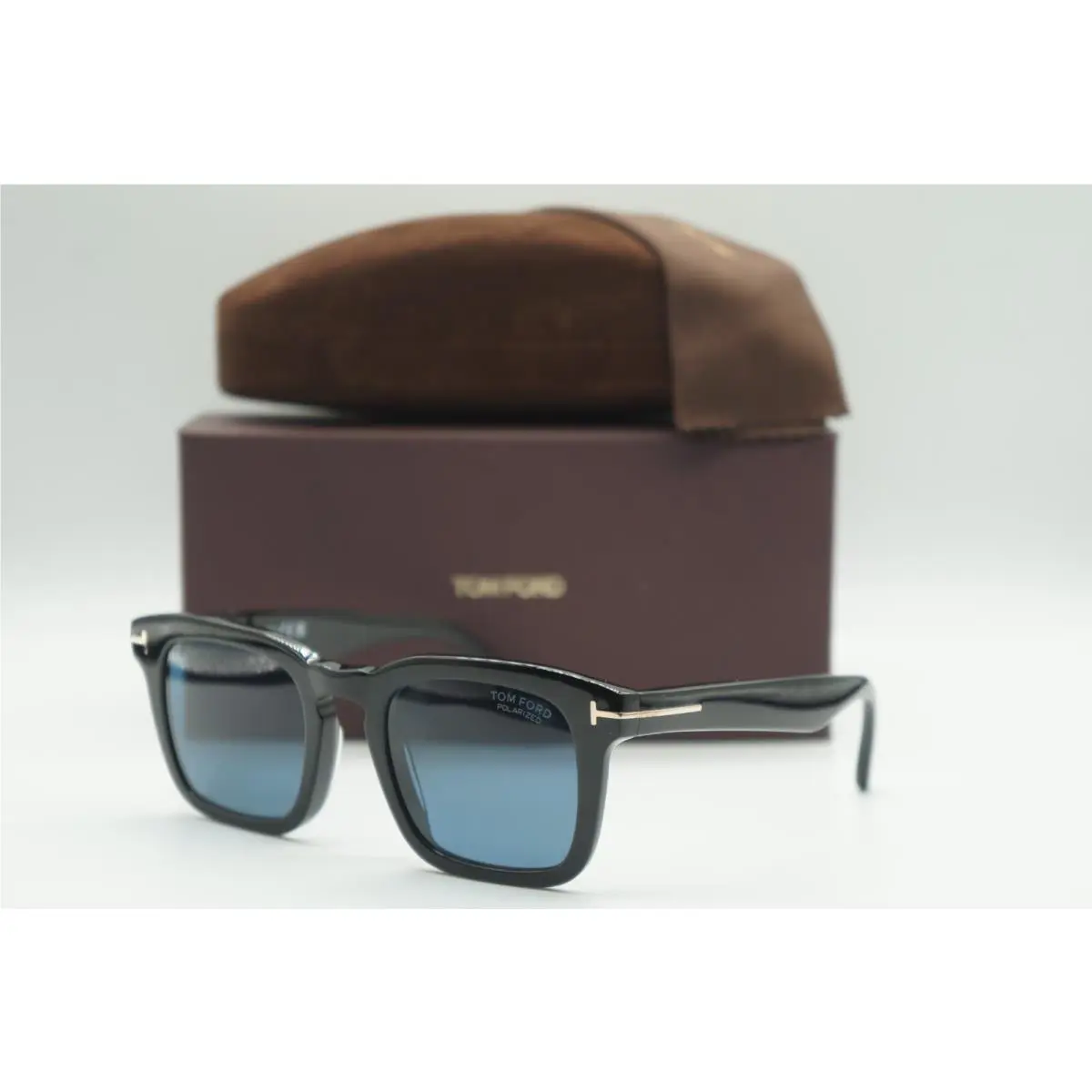 Tom Ford TF 751 01V Shiny Black Polarized Sunglasses Frames 50-22