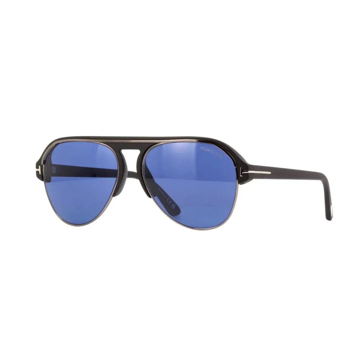 Tom Ford Marshall FT 0929 Matte Black and Ruthenium/blue 02V Sunglasses