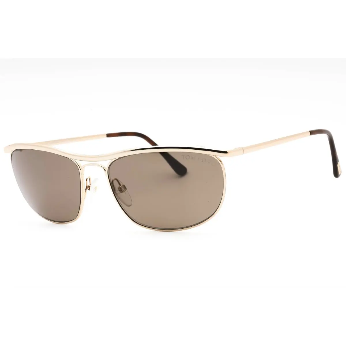 Tom Ford Tate FT0287 28J Sunglasses Gold Frame Gray Brown Lenses 59mm