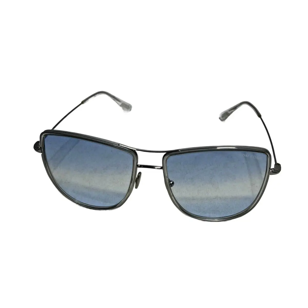 Tom Ford Sunglasses Tina TF 759 16W Silver Blue Gradient Unisex 59-18-140 W/case