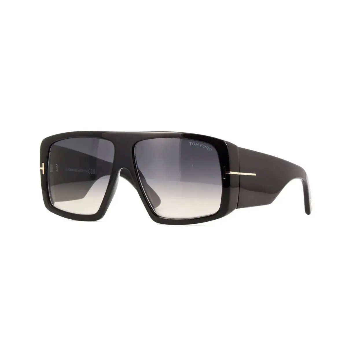 Tom Ford Raven FT 1036 Shiny Black/grey Shaded 01B Sunglasses - Frame: Shiny Black, Lens: Grey Shaded