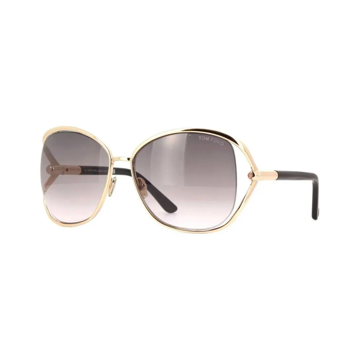 Tom Ford Marta FT 1091 Shiny Rose Gold/grey Shaded 28B Sunglasses